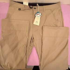 Prana Men's XXL Hiking Convertible Pants 32L Scotchgard Quick Dry Travel Outdoor